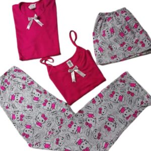 Pijama de 4 piezas para Mujer
