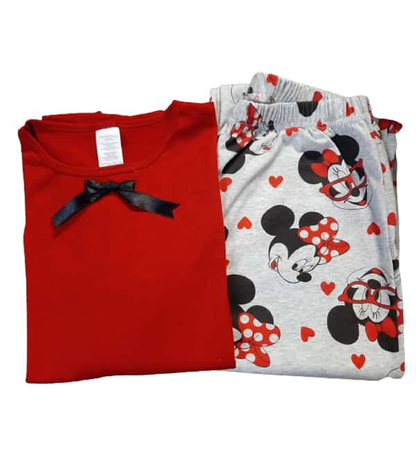 pijamas de dos piezas para niñas mickey mouse